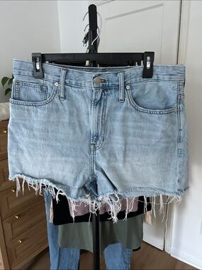 Madewell Light Blue Distressed Denim Jean Shorts